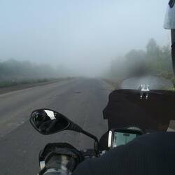 Nebel frühmorgens auf unserem Weg