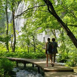 The rustic wooden boardwalks were charming but a bit hazardous as there were lots of little steps.