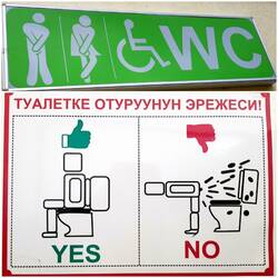 Interesting toilet signs