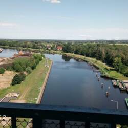 Blick von oben Richtung Oder