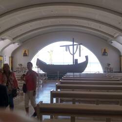 With a view of the Sea of Galilee, this chapel commemorates Jesus preaching from the boat.