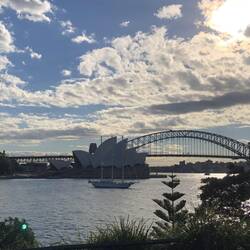 Sydney Opera House & Harbour Bride from Mrs Maquarie's Chair @ Royal Botanic Gardens; Sydney