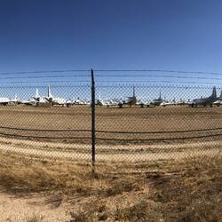 Looking at the "Boneyard" through the fence