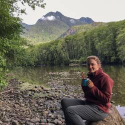 Unser privater Flussstrand beim Wildcampen