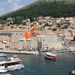 Our table viewed from another part of the Old City walls