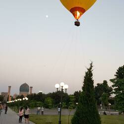 Balloon rising near Timerlane's mausoleum