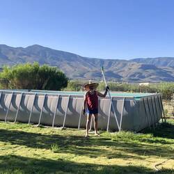 The pool guy is loosing his job soon.