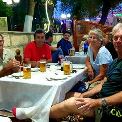 Dinner on a tapchan (tea bed)