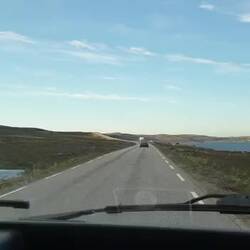 Kolonne fahren vom Nordkapp