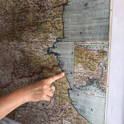 Im Museum - Karte von 1912, da gehörte der Teil, wo Ahtopol liegt , noch zur Türkei