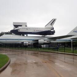 Pouring rain at Space Center, Houston