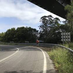 One more curve under the A8 super highway, then ...