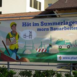 Interessante Werbung der Pfadfinder: Zukunft Bauarbeiter?