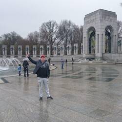 Selfie am Kriegsdenkmal in Washington