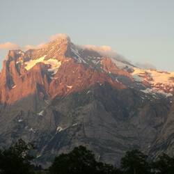 Wetterhorn glüht