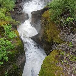 The punch bowl waterfall. Carved into solid granite.