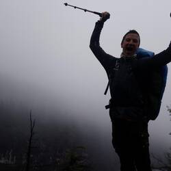 Nach Stunden durch den Regen der wohlverdiente Ausblick...