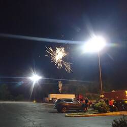 Fireworks in the car park