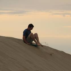 Improvisierter Schlitten.