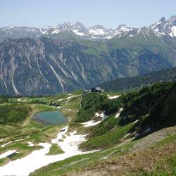 Blick Richtung Deutschland: Schlappoldsee