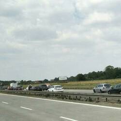 A traffic hold up we cleverly avoided