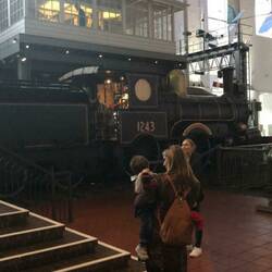 Trains are his favourite! Powerhouse Museum in Sydney