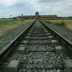 Traintrack straight to the death camp, Birkenau, Auschwitz II