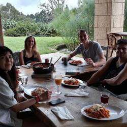 Zum Abschluss gemeinsam essen im Schlossgarten 😊