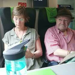 This poor old fella got on the train by mistake