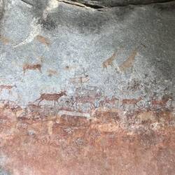 Jahrhunderte alte Felsbilder