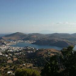Blick über Skala von Patmos