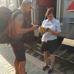 Contrôle par la Provodnista à chaque embarquement