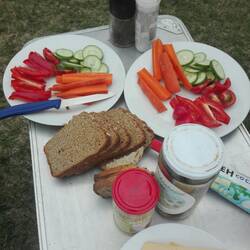 First dinner, still with Russian food supplies