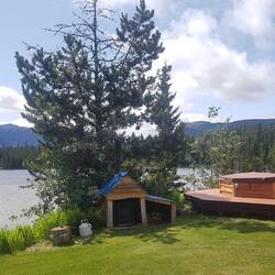 Wood fired hot tub!