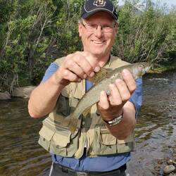 Dave with a small Arctic Grayling