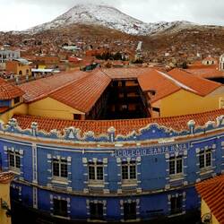 Ausblick auf den verschneiten Cerro Rico
