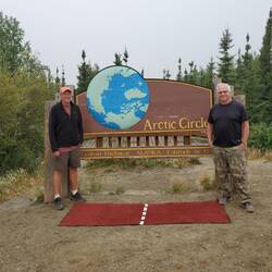 Arctic Circle crossing on the Dalton Highway