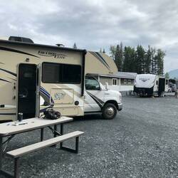 Campsite at Seward KOA, located near Exit Glacier