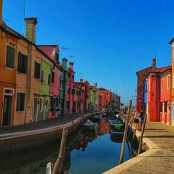 Burano! How awesome are the colours!!