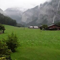 This is the valley view enshrouded by clouds.