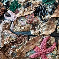 Tile detail at the Island visitor center