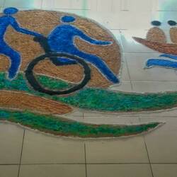 Das Bodenbild für die Celebration