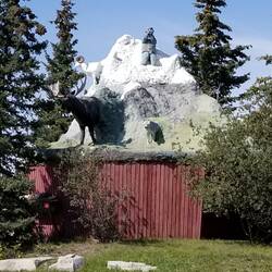 Haines Junction "cupcake", sculpture piece on highway