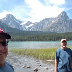 Russ and Dave at Mistaya Lake