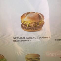 Typischer Burger im McDonald's