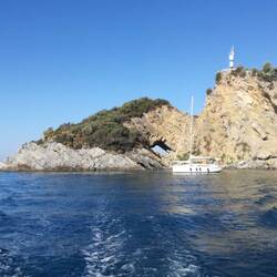 Patagon vor der Insel Delikada