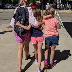 The Walter ladies in the town of Saugatuck