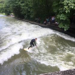 Surfing in the river