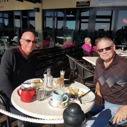 Neville and myself at breakfast