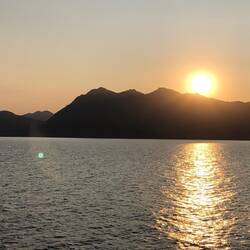 Setting Sun on Prince William Sound